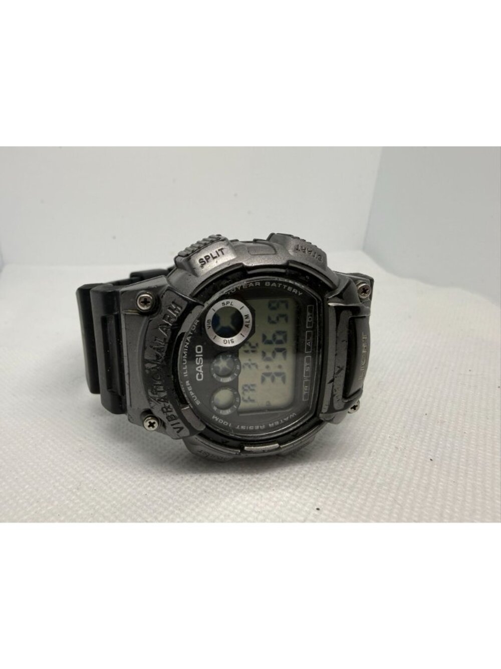 Casio W-735H Men's Black Digital Sport Watch 100M WR Vibe Alarm AS-IS - Picture 9 of 11